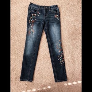 flower jeans